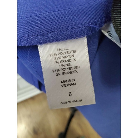 Newyork Co. Women's Solid Blue Polyester V-Neck Sleeveless Knee Length Dress 6 - Picture 9 of 12